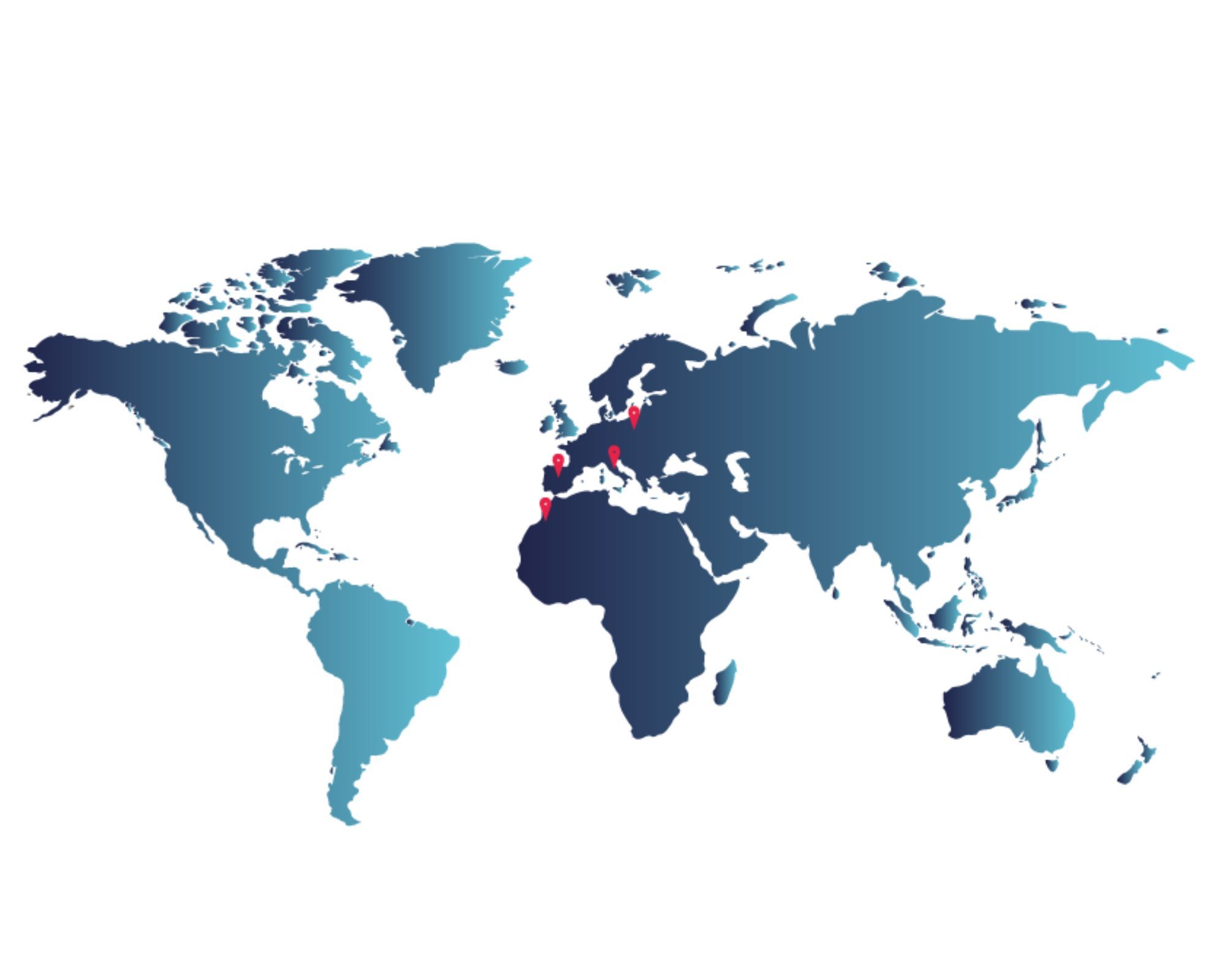 Carte du monde représentant les revendeurs des convoyeurs OCA
